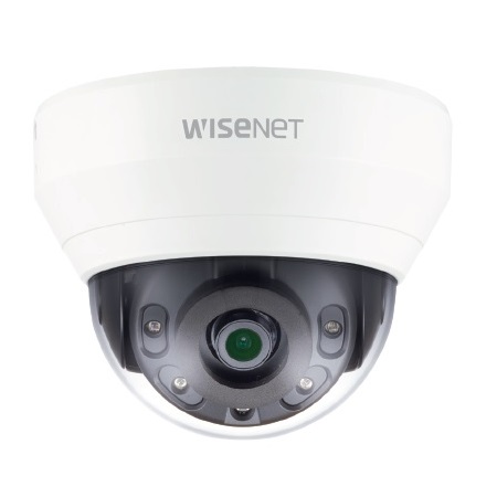 QND-6012R Hanwha Techwin 2.8mm 30FPS @ 2MP Indoor IR Day/Night WDR Dome IP Security Camera 12VDC/POE