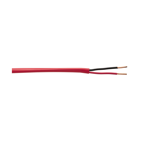 R00293M1R Remee 18 AWG 2 Conductors Unshielded Solid Bare Copper CMR/FPLR Non-Plenum Fire Alarm Cables - 1000' Reel - Red