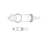 RA2X Vanco Cable Cigarette Plug / RA2.5 x 5.5mm Plug Reverse Polarity 4ft