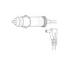 RA3X Vanco Cable Cigarette Plug /Right Angle 1.3 x 3.5mm Plug 4ft