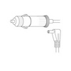 RA4X Vanco Cable Cigarette Plug / Right Angle 2.1 x 5.5mm Plug 4ft