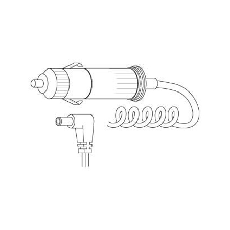RA7X Vanco Cable Cigarette Plug / Right Angle 2.5mm x 5.5mm Plug 10ft