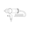 RA8 Vanco Cable Cigarette Plug / Right Angle 1.3mm x 3.5mm Plug 10ft
