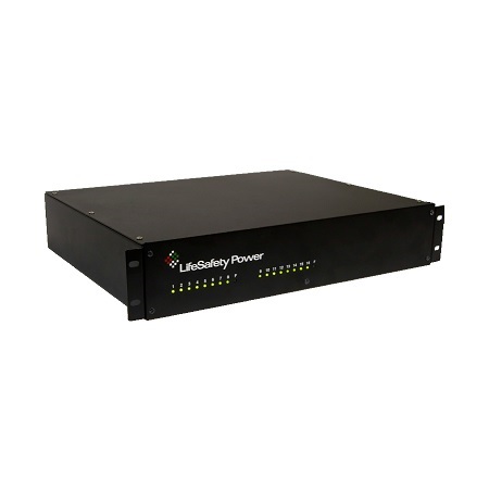 RC250B-C16 LifeSafety Power RC250 Series 4 Amp 12VDC 16 Lock Control Access Control and CCTV Power Supply in UL Listed Indoor 19" W x 3.5" H x 14" D Rackmount Electrical Enclosure