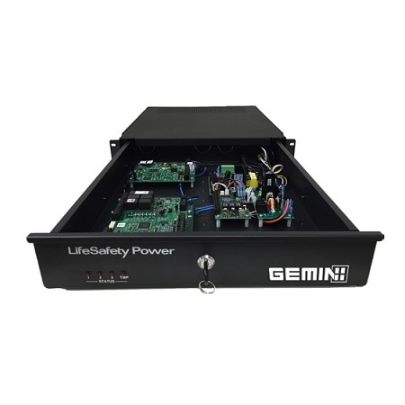 RGM75B-M8PNZ/T4-A LifeSafety Power ProWire Mercury 4 Door 2 Amp 12VDC and 24VDC 8 Managed Control Access Control Power Supply in UL Listed Indoor 19" W x 3.5" H x 20.5" D Rackmount Electrical Enclosure