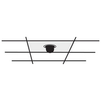 RH2X2 American Dynamics Dome Mount Optima 2'x2' Ceiling Mount Adapter for Hard ceiling Mount