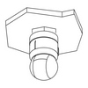 [DISCONTINUED]RHIU3X3 American Dynamics Dome Mount SDU Mounting Plate for 3.5"x3.5" Duplex Electrical Box