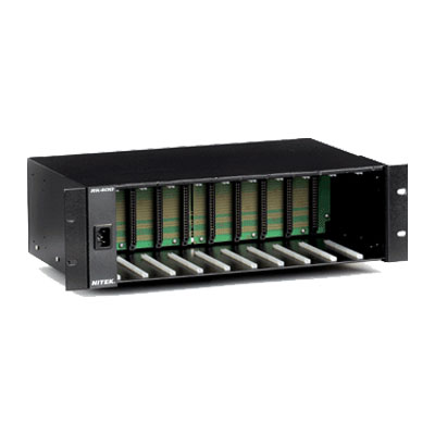 RK400 Nitek Modular Card Cage Black w/ Fused Power Supply For Desktop or Rack Use