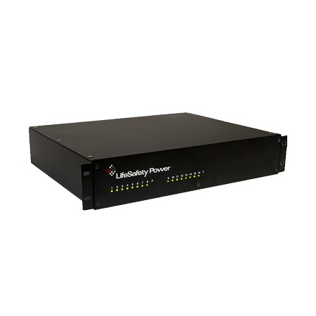 RS250B-M16 LifeSafety Power FlexPower RS250 Series 4 Amp 12VDC 16 Managed Outputs Access Control Power Supply in UL Listed Indoor 19 W x 3.5 H x 14 D Rackmount Electrical Enclosure