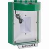 STI-13430NG STI Universal Stopper Dome Cover Enclosed Back Box, Sealed Mounting Plate and Hood with Horn and Relay - No Label - Green