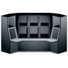 SCQ-5W2-53TBK Middle Atlantic Quiet-Cool Series 5 Bay 2 Wedge Console Configuration with Third Tier,B121 Black Finish