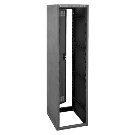 SCRK-1327BK Middle Atlantic Convective Series 13 Space (22 3/4 Inch), 27 Inch Deep Stand Alone Rack with Rear Door, Black Finish