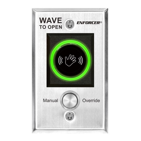 SD-927PKC-NEVQ Seco-Larm Wave-To-Open Sensor with Manual Override Button - English