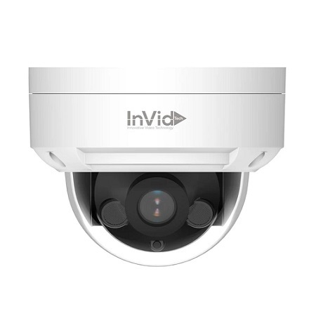 SEC-P8DRXIR28NH InVid Tech 2.8mm 20FPS @ 8MP Outdoor IR Day/Night WDR Dome IP Security Camera 12VDC/PoE