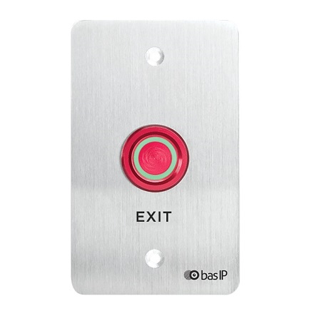 SH-45E-SILVER BAS-IP Stainless Steel Exit Button - Silver