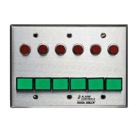 SLP-6M Alarm Controls Six DPDT Momentary Switch Monitoring Control Station