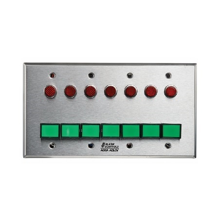 SLP-7L Alarm Controls Seven DPDT Latching Switch Monitoring Control Station