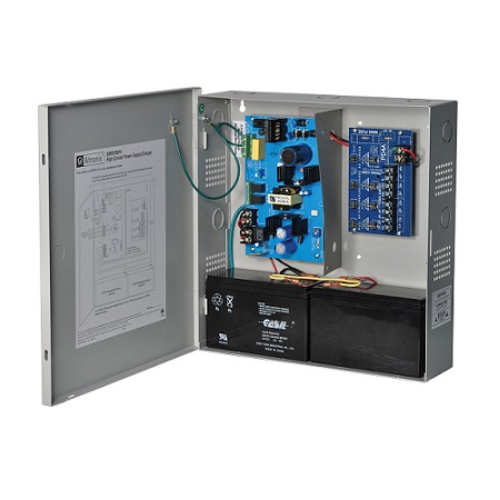 SMP5PMP4 Altronix 4 Channel 4Amp 24VDC or 4Amp 12VDC Power Supply in UL Listed NEMA 1 Indoor 13 W x 13.5 H x 3.25 D Steel Electrical Enclosure