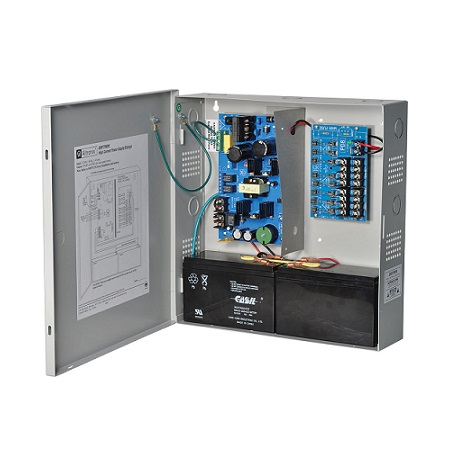 SMP7PMP8220 Altronix 8 Channel 6Amp 24VDC or 6Amp 12VDC Power Supply in UL Listed NEMA 1 Indoor 13 W x 13.5 H x 3.25 D Steel Electrical Enclosure