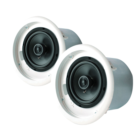 SP6NXCTUL Speco Technologies 6.5" UL Listed Metal Backcan Speakers w/ 70V Transformer, Bracket Included, Pair