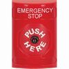 SS2000ES-EN STI Red No Cover Key-to-Reset Stopper Station with EMERGENCY STOP Label English