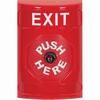 SS2000XT-EN STI Red No Cover Key-to-Reset Stopper Station with EXIT Label English