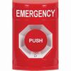 SS2001EM-EN STI Red No Cover Turn-to-Reset Stopper Station with EMERGENCY Label English