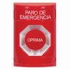 SS2001ES-ES STI Red No Cover Turn-to-Reset Stopper Station with EMERGENCY STOP Label Spanish