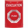 SS2001EV-EN STI Red No Cover Turn-to-Reset Stopper Station with EVACUATION Label English