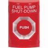SS2001PS-EN STI Red No Cover Turn-to-Reset Stopper Station with FUEL PUMP SHUT DOWN Label English