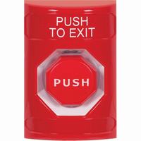 SS2002PX-EN STI Red No Cover Key-to-Reset (Illuminated) Stopper Station with PUSH TO EXIT Label English