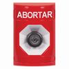 Show product details for SS2003AB-ES STI Red No Cover Key-to-Activate Stopper Station with ABORT Label Spanish