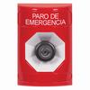 SS2003ES-ES STI Red No Cover Key-to-Activate Stopper Station with EMERGENCY STOP Label Spanish