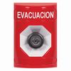 SS2003EV-ES STI Red No Cover Key-to-Activate Stopper Station with EVACUATION Label Spanish
