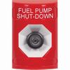 SS2003PS-EN STI Red No Cover Key-to-Activate Stopper Station with FUEL PUMP SHUT DOWN Label English