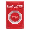 SS2004EV-ES STI Red No Cover Momentary Stopper Station with EVACUATION Label Spanish