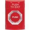 SS2004PX-EN STI Red No Cover Momentary Stopper Station with PUSH TO EXIT Label English