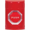 SS2008NT-EN STI Red No Cover Pneumatic (Illuminated) Stopper Station with No Text Label English