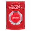 SS2009ES-ES STI Red No Cover Turn-to-Reset (Illuminated) Stopper Station with EMERGENCY STOP Label Spanish