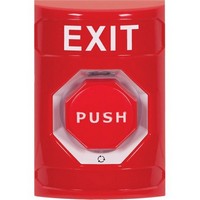 SS2009XT-EN STI Red No Cover Turn-to-Reset (Illuminated) Stopper Station with EXIT Label English