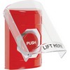 SS2021NT-EN STI Red Indoor Only Flush or Surface Turn-to-Reset Stopper Station with No Text Label English