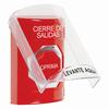 SS2022LD-ES STI Red Indoor Only Flush or Surface Key-to-Reset (Illuminated) Stopper Station with LOCKDOWN Label Spanish