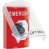 SS2023EM-EN STI Red Indoor Only Flush or Surface Key-to-Activate Stopper Station with EMERGENCY Label English