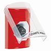 SS2023NT-ES STI Red Indoor Only Flush or Surface Key-to-Activate Stopper Station with No Text Label Spanish