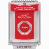 SS2031HV-EN STI Red Indoor/Outdoor Flush Turn-to-Reset Stopper Station with HVAC SHUT DOWN Label English