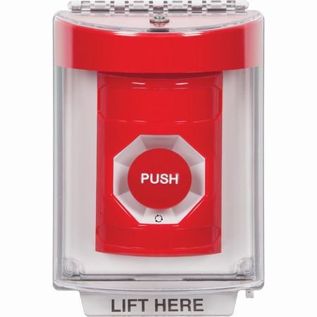 SS2031NT-EN STI Red Indoor/Outdoor Flush Turn-to-Reset Stopper Station with No Text Label English