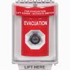 SS2033EV-EN STI Red Indoor/Outdoor Flush Key-to-Activate Stopper Station with EVACUATION Label English