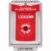 SS2040LD-EN STI Red Indoor/Outdoor Flush w/ Horn Key-to-Reset Stopper Station with LOCKDOWN Label English