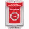SS2041LD-EN STI Red Indoor/Outdoor Flush w/ Horn Turn-to-Reset Stopper Station with LOCKDOWN Label English
