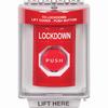 SS2042LD-EN STI Red Indoor/Outdoor Flush w/ Horn Key-to-Reset (Illuminated) Stopper Station with LOCKDOWN Label English